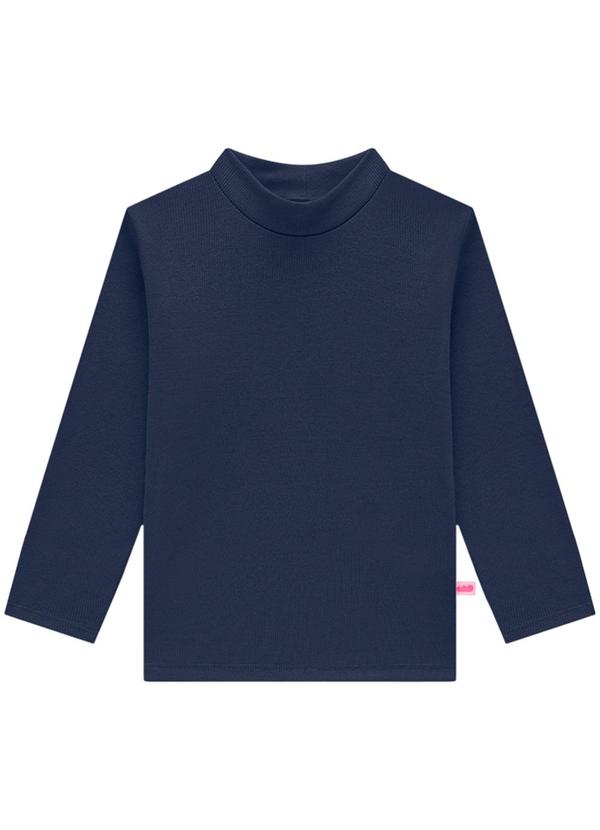 Vista 2 Blusa Infantil Manga Longa em Punho Azul Marlan Marlan