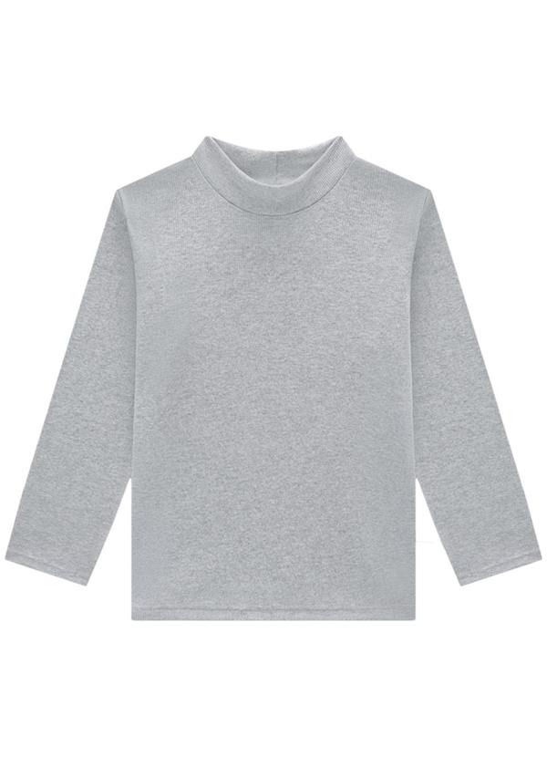 Vista 2 Blusa Infantil Manga Longa em Punho Cinza Marlan Marlan