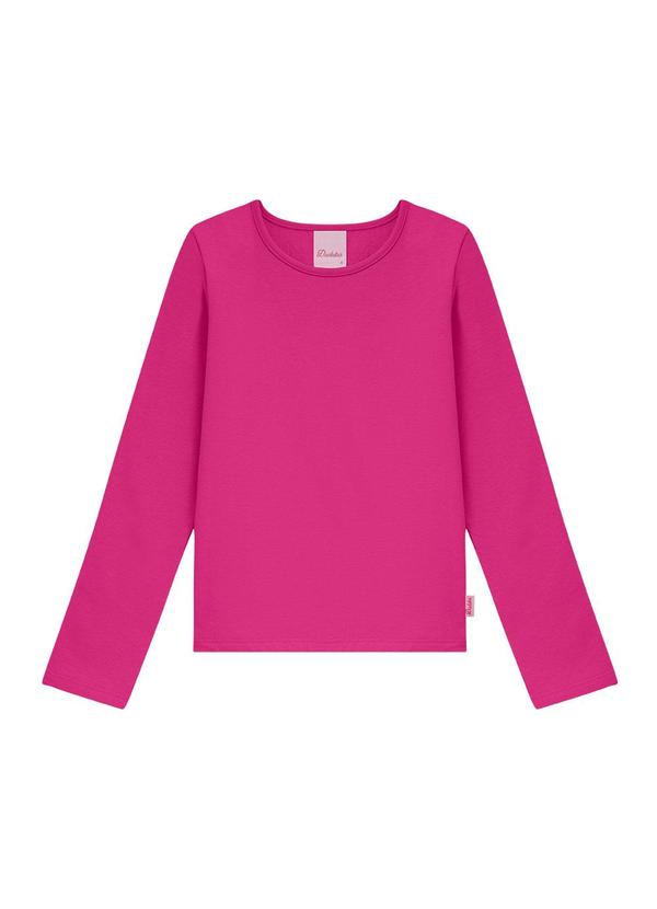 Blusa Infantil Manga Longa Rosa