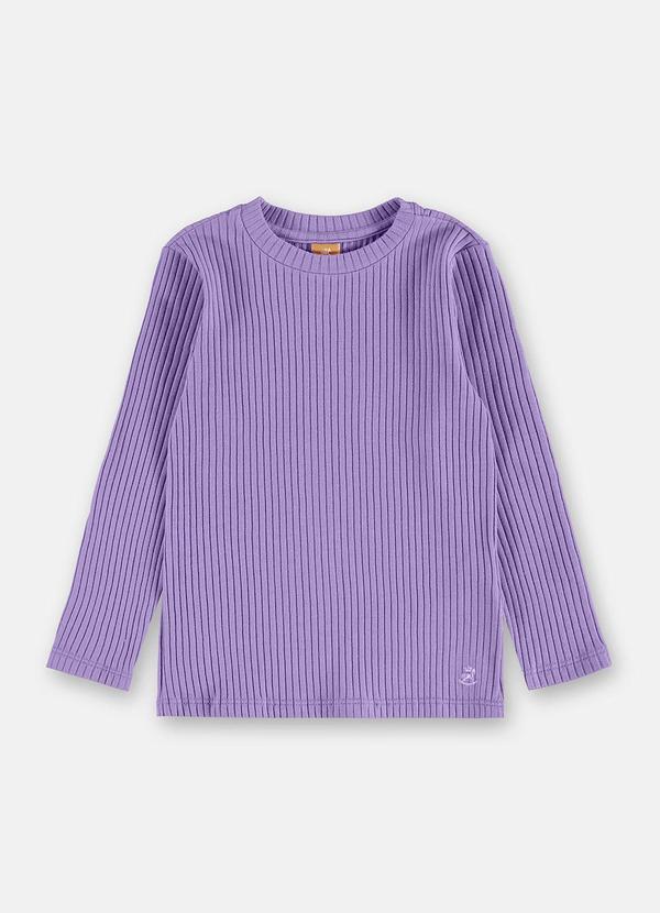 Blusa Infantil Manga Longa Roxo