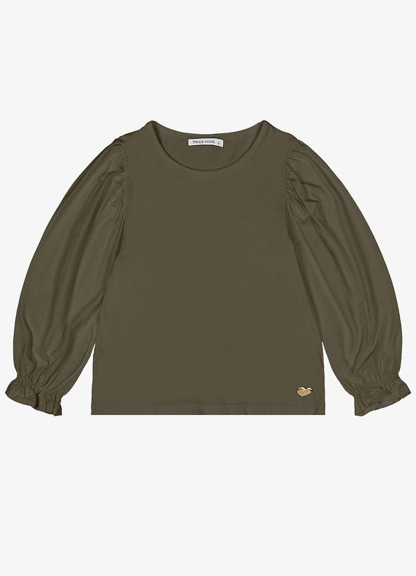 Blusa Infantil Manga Longa Verde