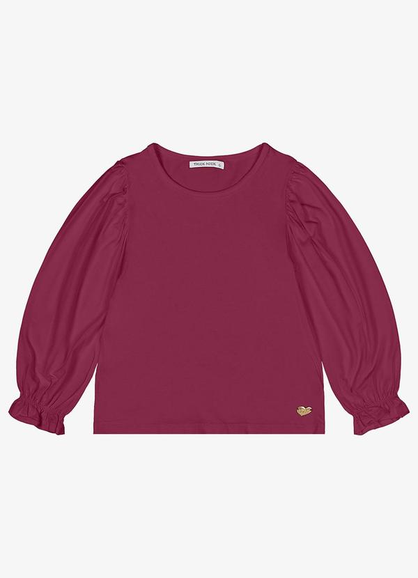 Vista 2 Blusa Infantil Manga Longa Vermelho Trick Nick Trick Nick