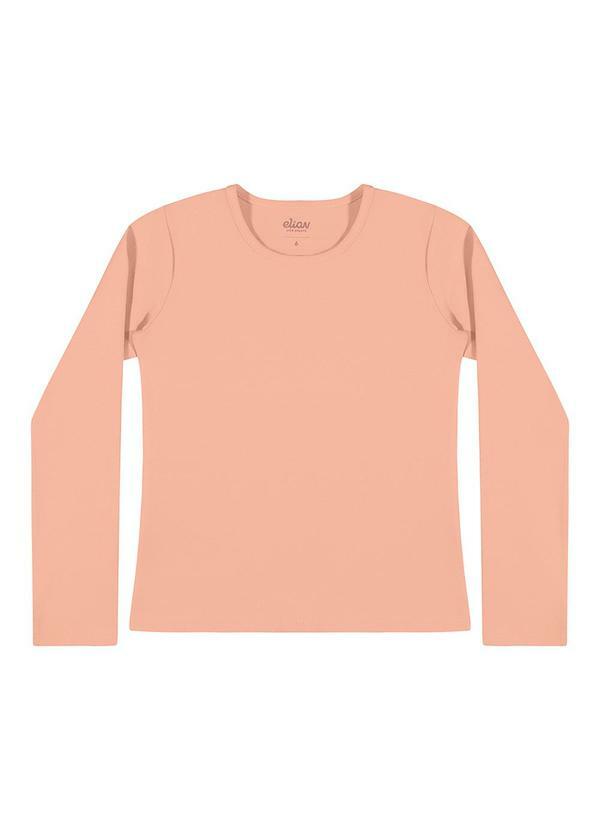 Vista 2 Blusa Infantil Menina Básica Laranja Elian Elian