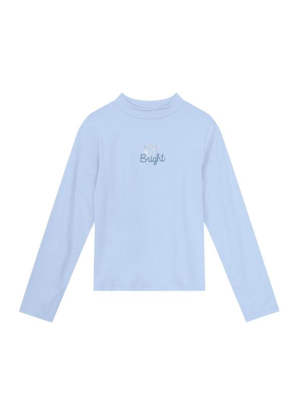 Blusa Infantil Menina Brilhante Azul