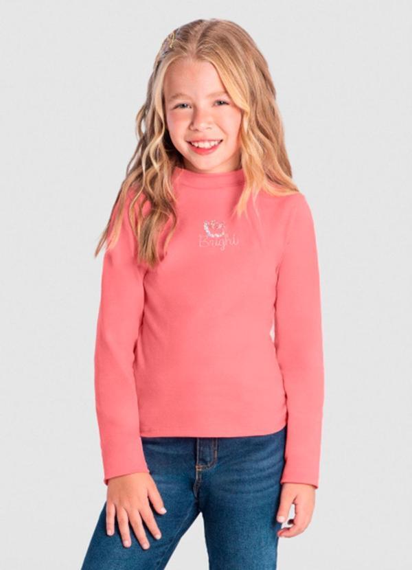 Blusa Infantil Menina Brilhante Rosa