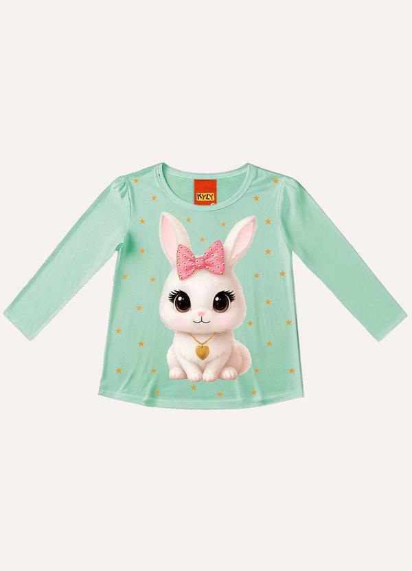 Blusa Infantil Menina Coelhinho Verde