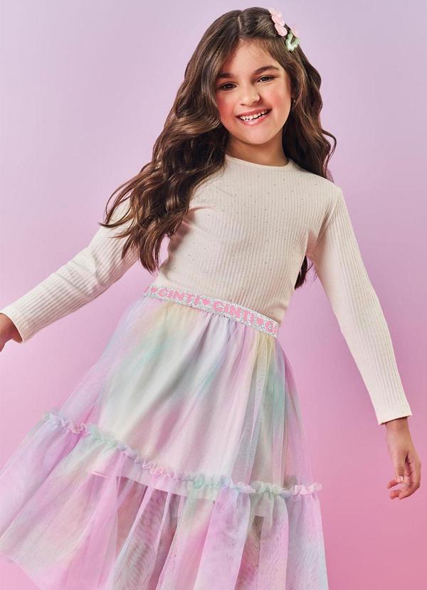 Blusa Infantil Menina com Strass Nude