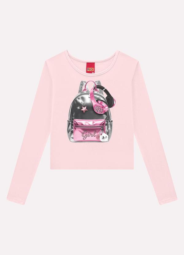Blusa Infantil Menina em Algodão Rosa