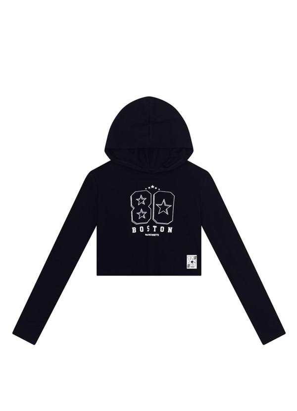 Blusa Infantil Menina em Cotton Preto