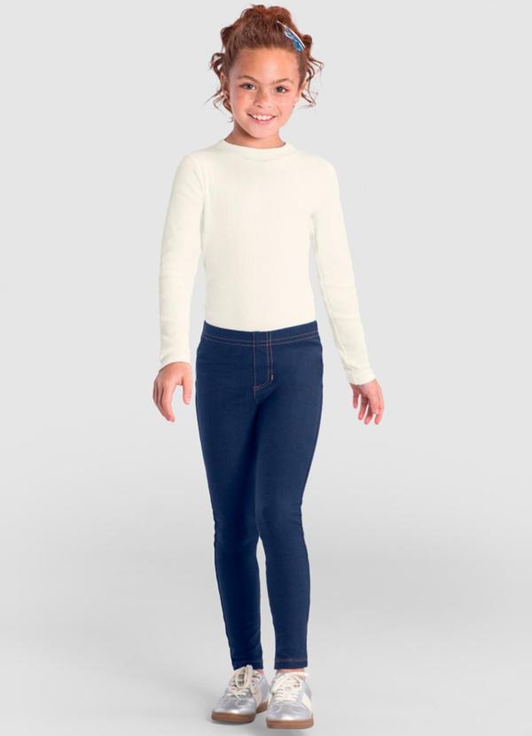 Vista 2 Blusa Infantil Menina em Ribana Casual Bege Brandili Brandili