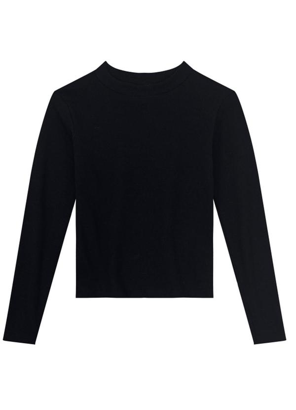 Vista 2 Blusa Infantil Menina em Ribana Casual Preto Brandili Brandili