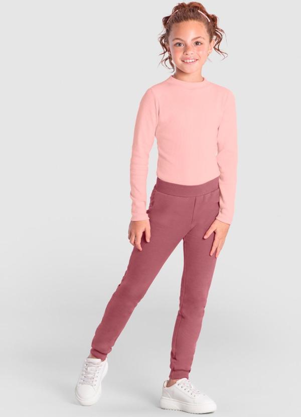 Blusa Infantil Menina em Ribana Casual Rosa