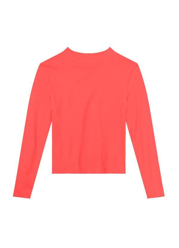 Vista 2 Blusa Infantil Menina em Ribana Casual Vermelho Brandili Brandili