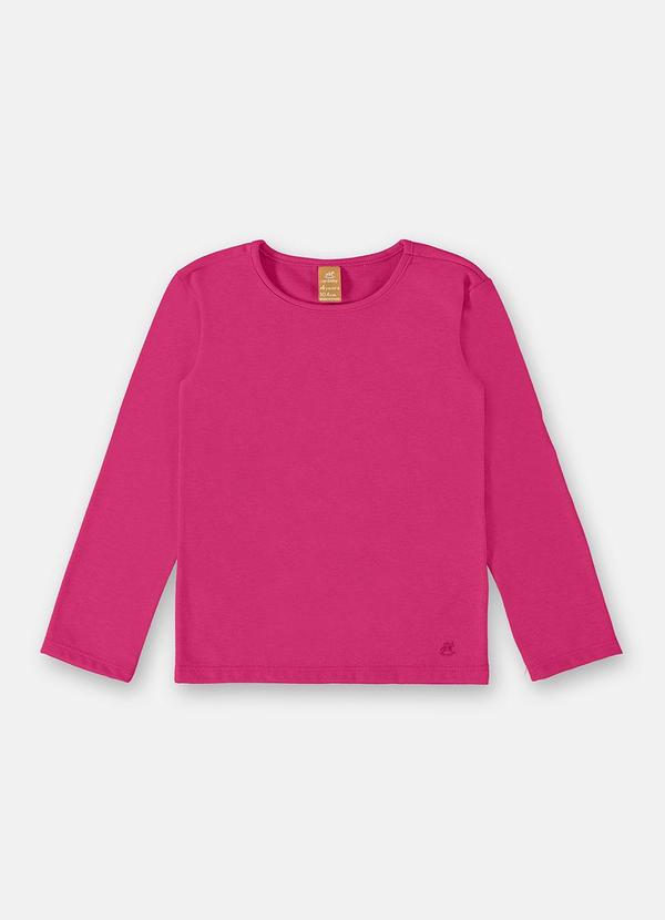 Blusa Infantil Menina Manga Longa Rosa
