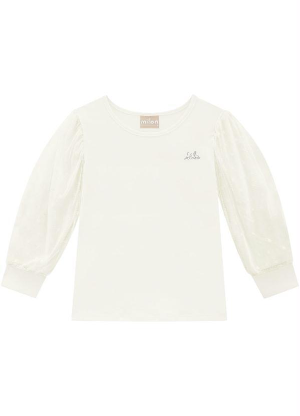 Blusa Infantil Menina Off White