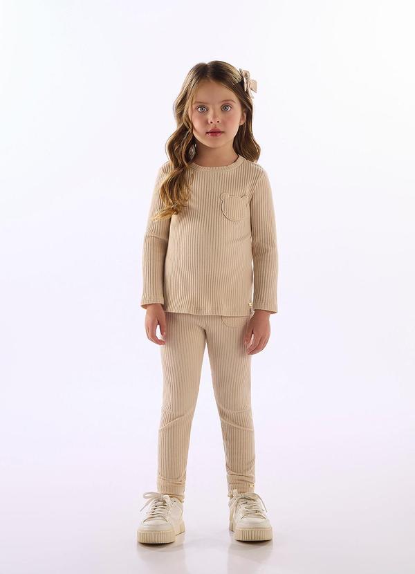 Blusa Infantil Ribana Canelada Branco