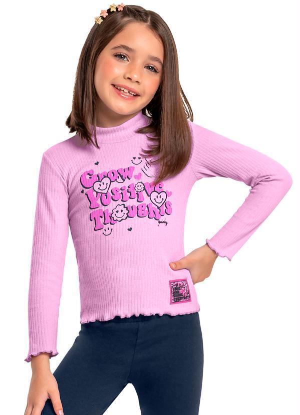 Blusa Infantil Ribana Canelada Roxo
