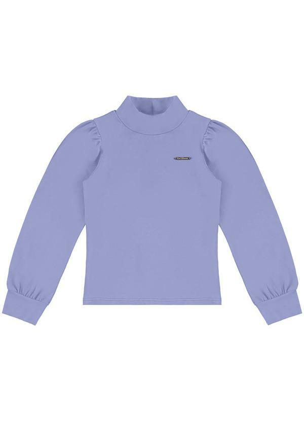 Vista 2 Blusa Justa em Cotton Menina Roxo Carinhoso Carinhoso