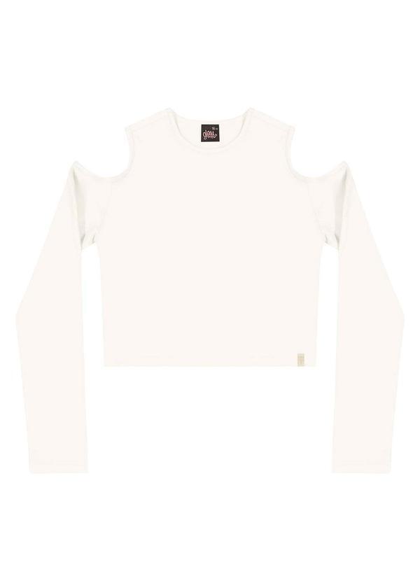 Vista 2 Blusa Juvenil em Cotton Bege Gloss Gloss