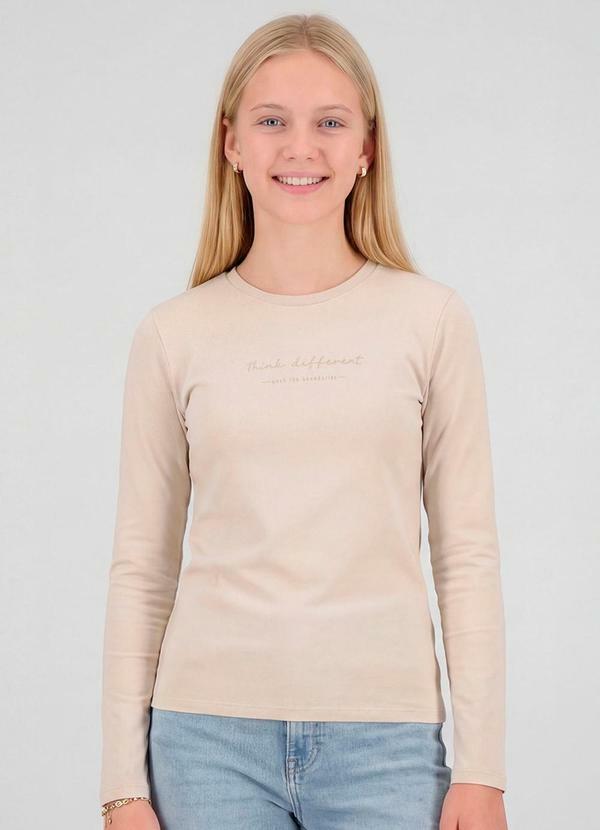 Blusa Juvenil Viscotorcion Bege