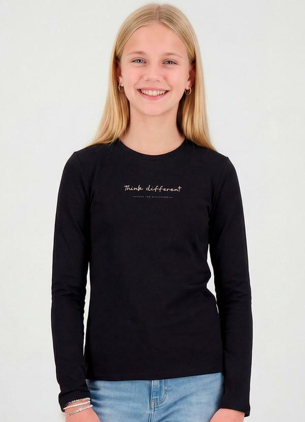 Blusa Juvenil Viscotorcion Preto
