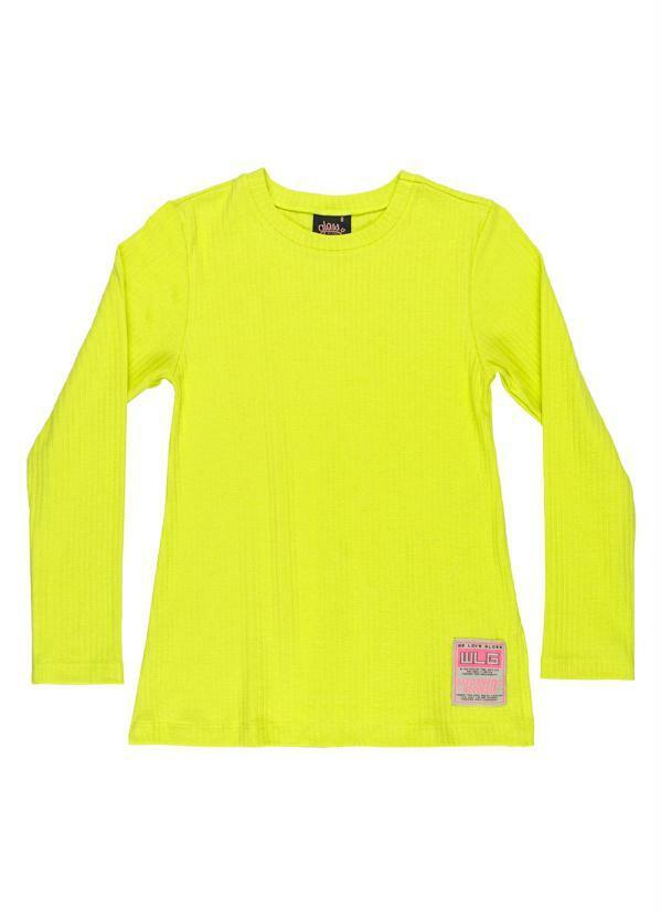 Vista 2 Blusa Longa Menina Juvenil Verde Gloss Gloss