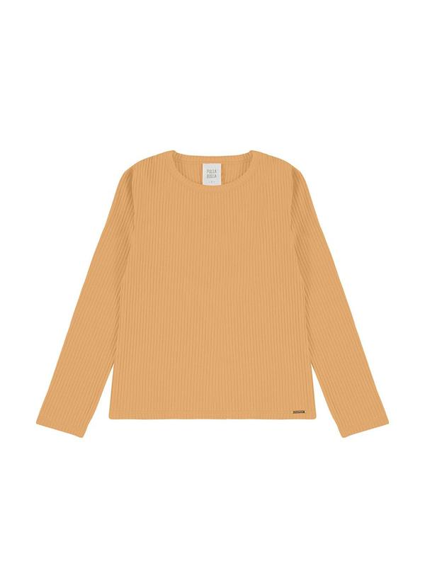 Blusa Malha Canelada Bege