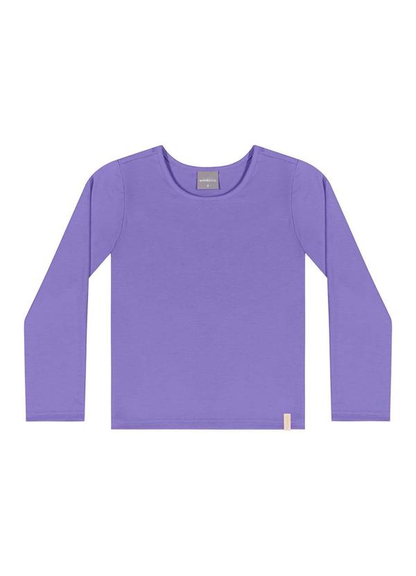 Blusa Manga Longa Básica para Roxo