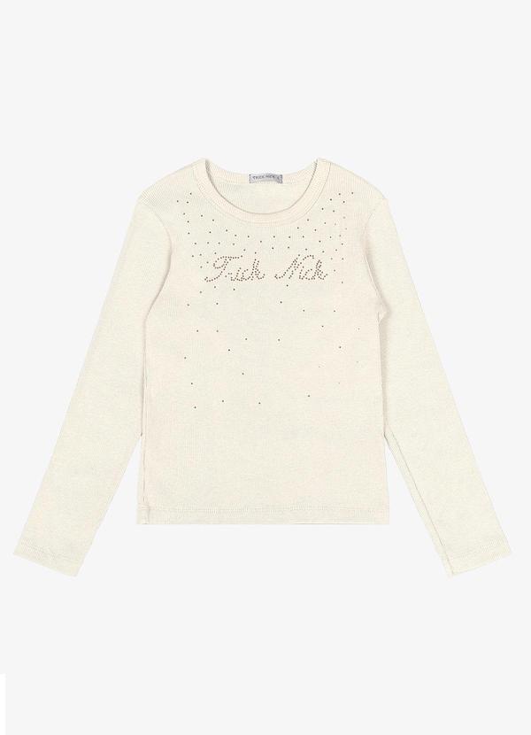Vista 2 Blusa Manga Longa Bege Trick Nick Trick Nick
