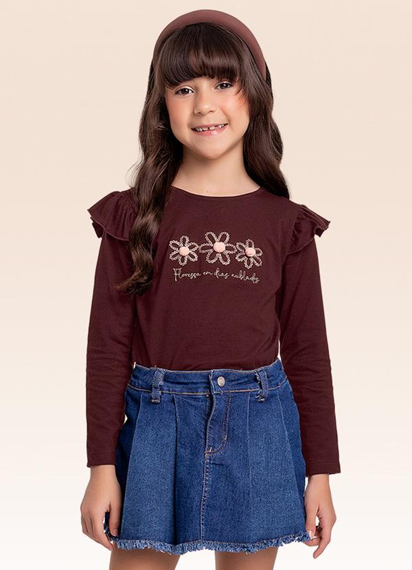 Blusa Manga Longa Bordo