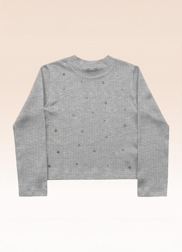 Blusa Manga Longa Cinza