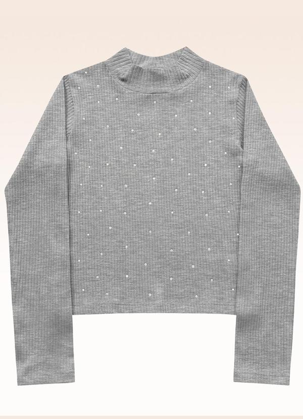 Blusa Manga Longa Cinza