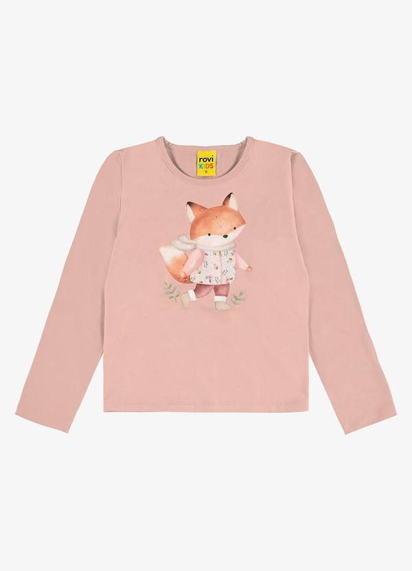 Blusa Manga Longa Cotton Rosa