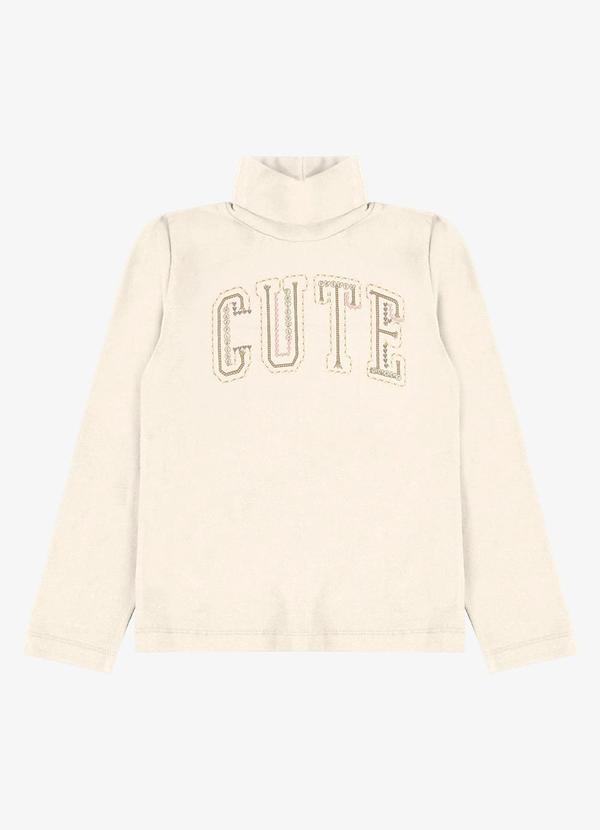 Blusa Manga Longa em Cotton Bege