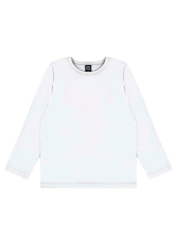 Vista 2 Blusa Manga Longa em Meia Malha Branco Bee Loop Bee Loop