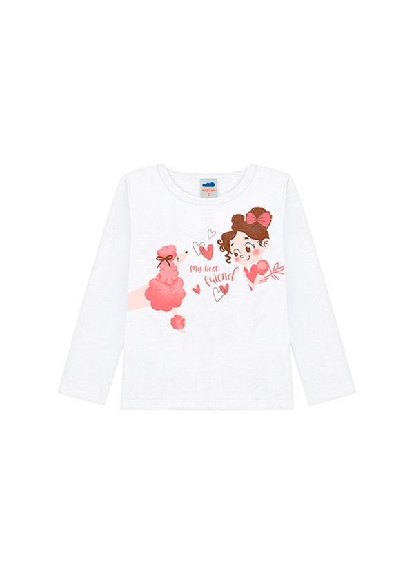 Blusa Manga Longa em Meia Malha Branco