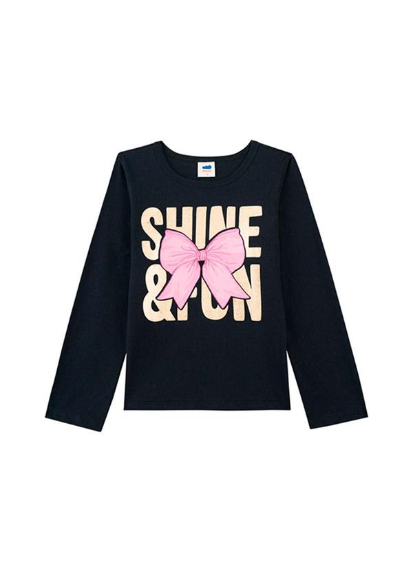 Blusa Manga Longa em Meia Malha Penteada Preto