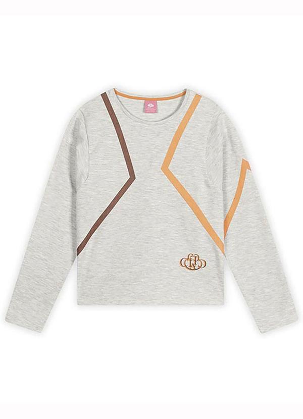 Blusa Manga Longa Feminina Cinza