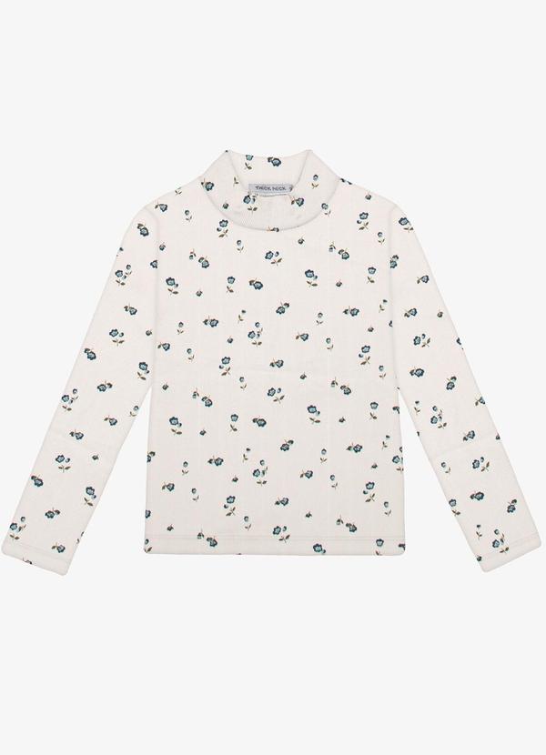 Blusa Manga Longa Feminina Infantil Bege