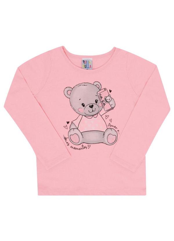 Blusa Manga Longa Menina Rosa