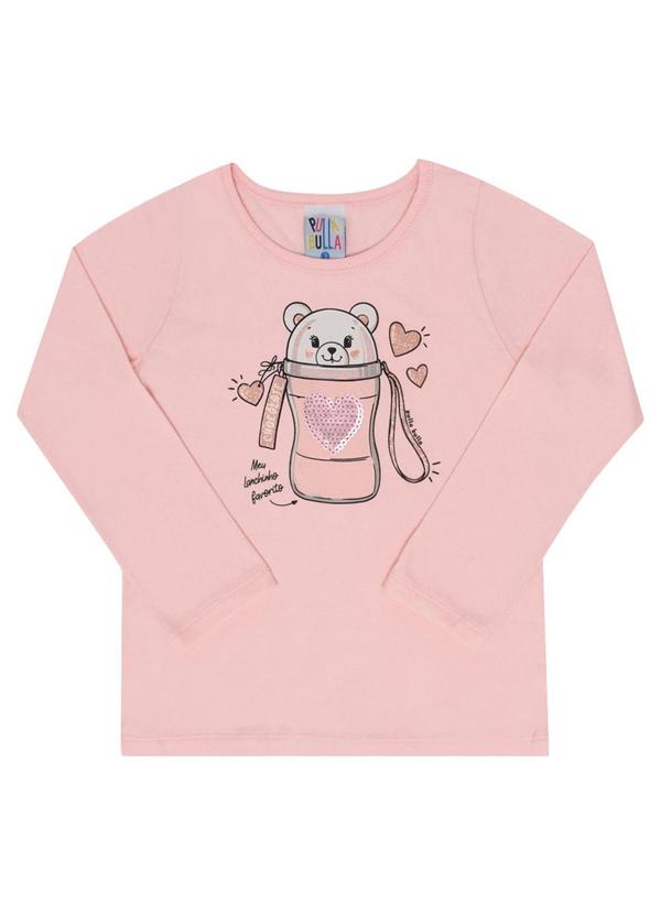 Blusa Manga Longa Menina Rosa