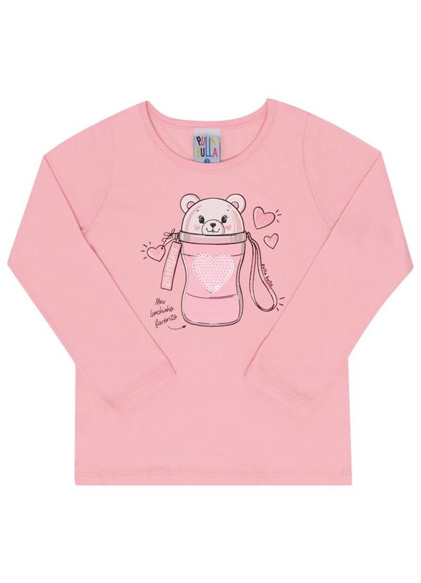 Blusa Manga Longa Menina Rosa