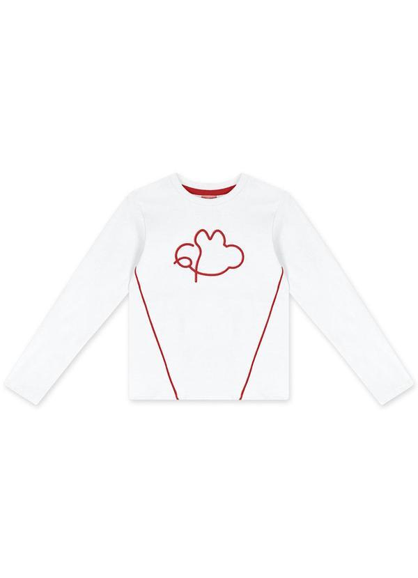 Vista 2 Blusa Manga Longa Infantil Feminina Branco Lilica Ripilica Lilica Ripilica