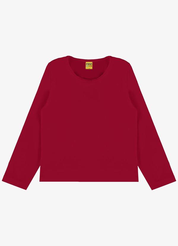 Blusa Manga Longa Infantil Feminina Vermelho