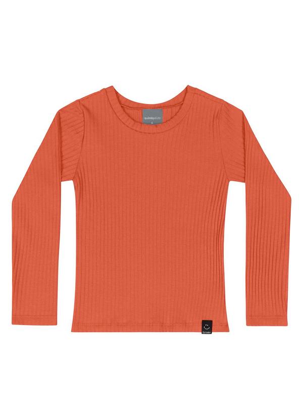 Vista 2 Blusa Manga Longa Infantil Menina Vermelho Quimby Quimby