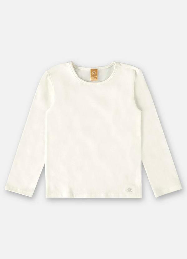 Blusa Manga Longa Infantil Off White