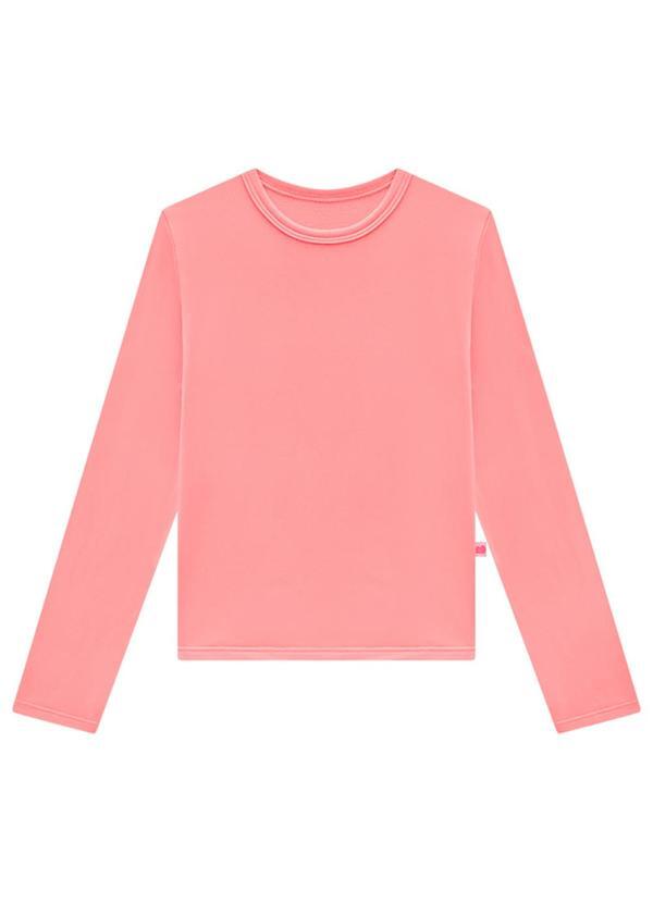 Vista 2 Blusa Manga Longa Malha Térmica Unissex Rosa Marlan Marlan