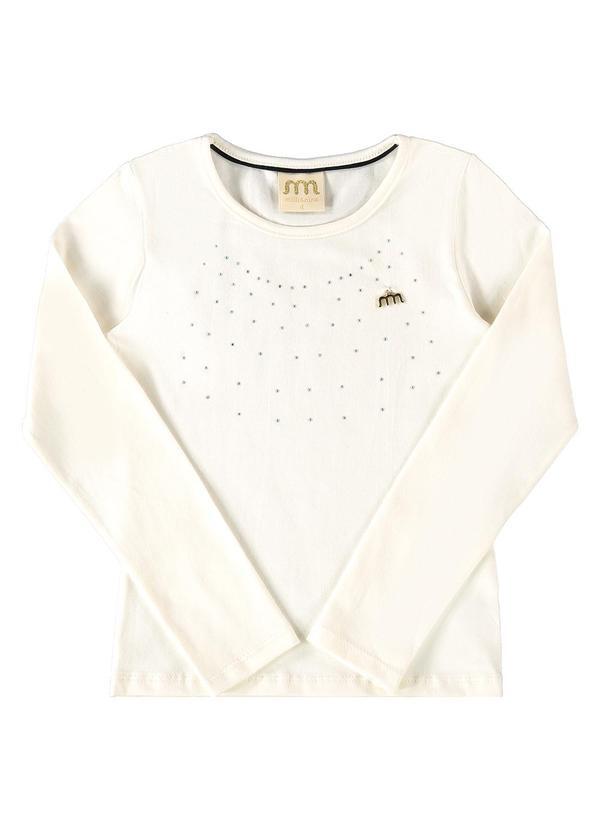 Vista 2 Blusa Manga Longa Menina em Cotton Penteado Bege Milli E Nina Milli E Nina
