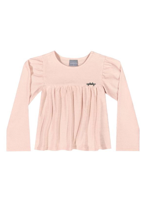 Blusa Manga Longa para Menina Rosa