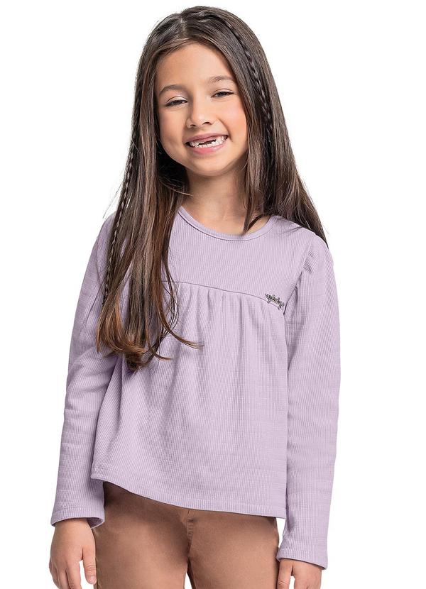 Blusa Manga Longa para Menina Roxo
